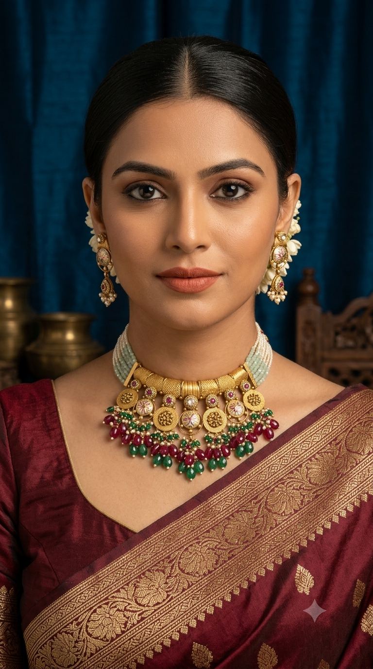 Bridal gold jewellery by Mandaliya Art Jewellers